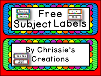 subject labels by chrissies creations teachers pay teachers