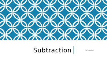Preview of subtraction fluency