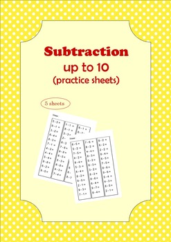 Preview of subtraction sheets within 10