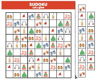 Preview of sudoku for kids -winter game - Ready to print