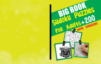 Preview of sudoku puzzles for adults medium to hard: 200 Sudoku Puzzles for Adults Easy to
