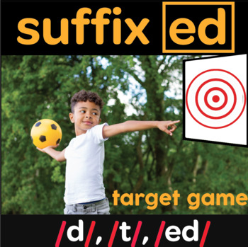Preview of suffix ed multisensory target game (includes 60 practice words)