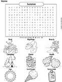 Summer Activity: Word Search Worksheet