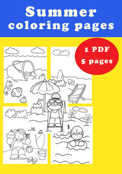 summer coloring pages by Dorolle | TPT