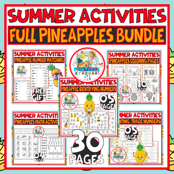 Preview of summer & end of the year activities - full Pineapple activities bundle for kids
