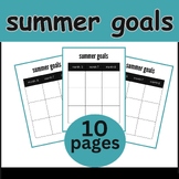 summer goals , summer planners