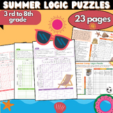 summer logic puzzles,End of Year Activities for Critical T