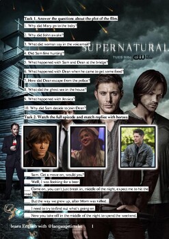 Preview of supernatural workbook end of the year