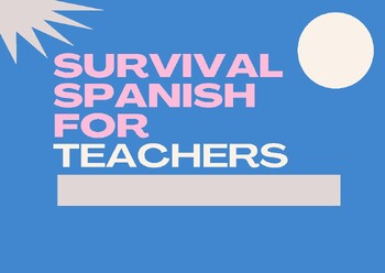 Preview of survival spanish for teachers