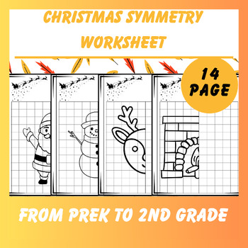 Preview of symmetry christmas activities - symmetry - prek to 2nd grade -symmetry christmas
