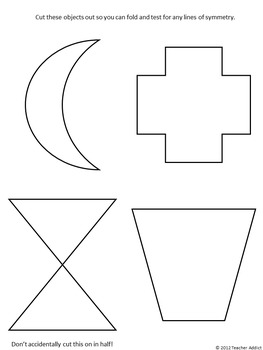 Symmetry Sheet with Student-Made Manipulatives by Teacher Addict