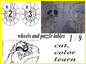 Preview of table wheel  0-9 -    ruota delle tabelline compelta 0-9 AND PUZZLE