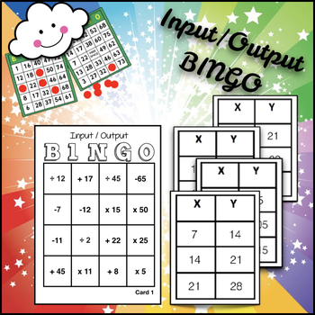 Math Bingo: Find The Rule --Input/Output Charts By Build A Brainiac