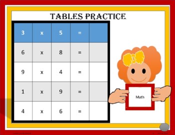 tables practice questions with fun by Mehak Elahi | TpT