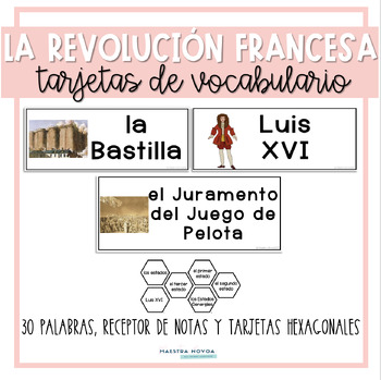 Preview of tarjetas de vocabulario para la revolución francesa