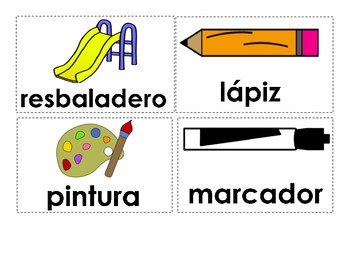 Preview of tarjetas de vocabulario/ word cards