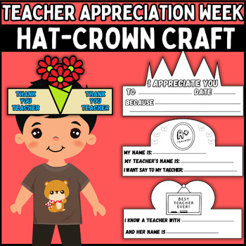 Preview of teacher appreciation week Writing template Hat-crown Crafts Headband