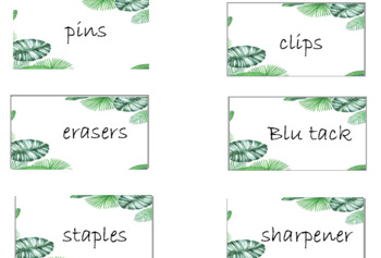 Preview of teachers toolbox labels