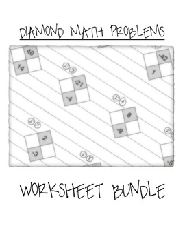 Preview of Math Diamond Problems Worksheet Bundle (Factoring Trinomials) - Algebra