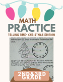 telling time, Christmas, writing time