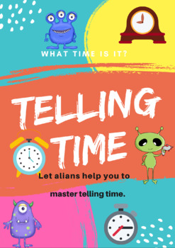 Preview of introduce telling time lesson for kids worksheets and digital learn in steps
