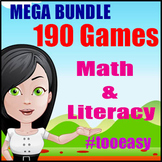 Math Games & Reading Games MEGA BUNDLE - 190 Printable Games