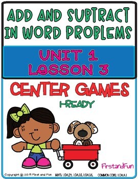 Preview of ADD AND SUBTRACT IN WORD PROBLEMS iREADY MATH CENTER GAMES