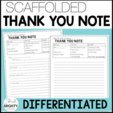 thank you note - differentiated, scaffolded