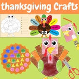 thanksgiving activities - Shape turkey, pie and thankful t