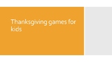 thanksgiving games for kids