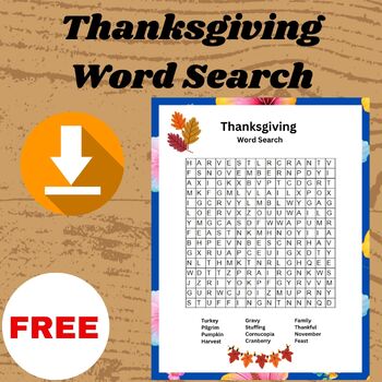 thanksgiving word search printable by Teacher Of The Rising Generations