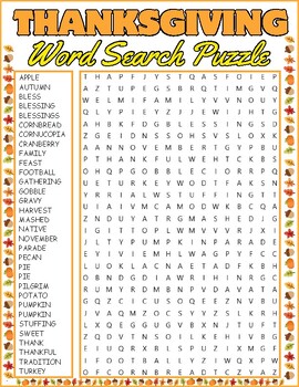 thanksgiving word search puzzles activities - all about thanksgiving