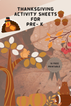 Preview of thanksgiving worksheet for pre k