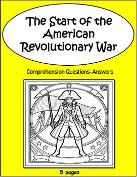 Preview of The Start of the  American  Revolutionary War Questions-Answers