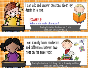 the BRAINY BUNCH - 1st Grade Common Core Standards "I CAN" format / posters