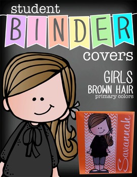 the BRAINY BUNCH - GIRLS - Student Binder Covers - brown hair  {Melonheadz}