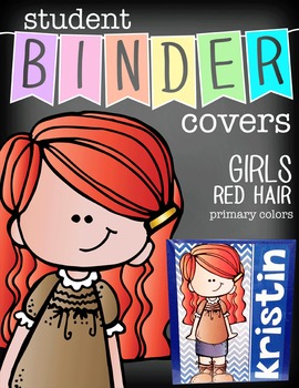 the BRAINY BUNCH - GIRLS - Student Binder Covers - red hair  {Melonheadz}