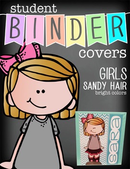 the BRAINY BUNCH - GIRLS - Student Binder Covers - sandy hair  {Melonheadz}