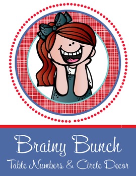 the BRAINY BUNCH - Table Numbers and Circle Decorations