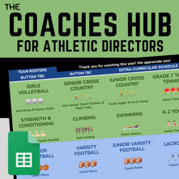 Preview of the Coaches Hub - Manage all your athletic programs with ease!
