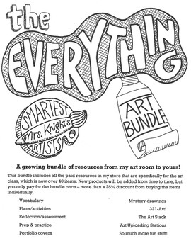 Preview of the Everything Art Bundle: a growing bundle for the art room