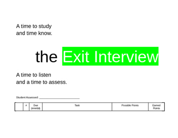 Preview of the Exit Interview