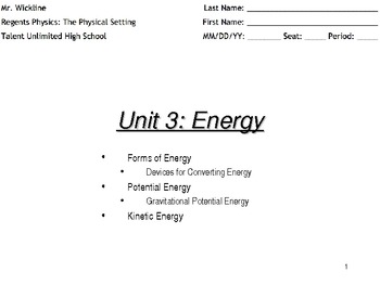 Preview of the Forms of Energy