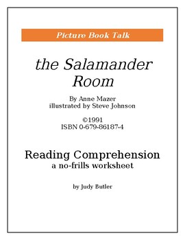 Preview of the Salamander Room: Ideas for Conversation