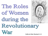 the roles of women during the revolutionary war