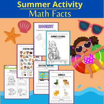 Preview of the ultimate Summer Adventure Camp-Summer Activity  Math Facts