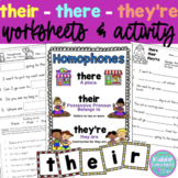 their, there, they're worksheets activity