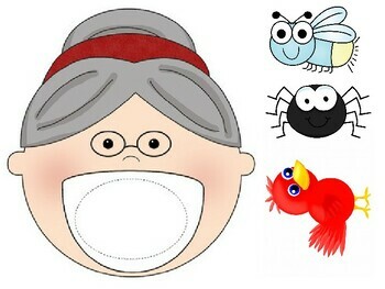 Preview of there was an old lady who swallowed a fly clip art