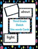 third grade Dolch site words cards