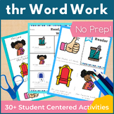 thr Word Family Word Work and Activities - Three Letter Bl